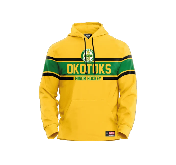 Yellow Okotoks Minor Hockey hoodie